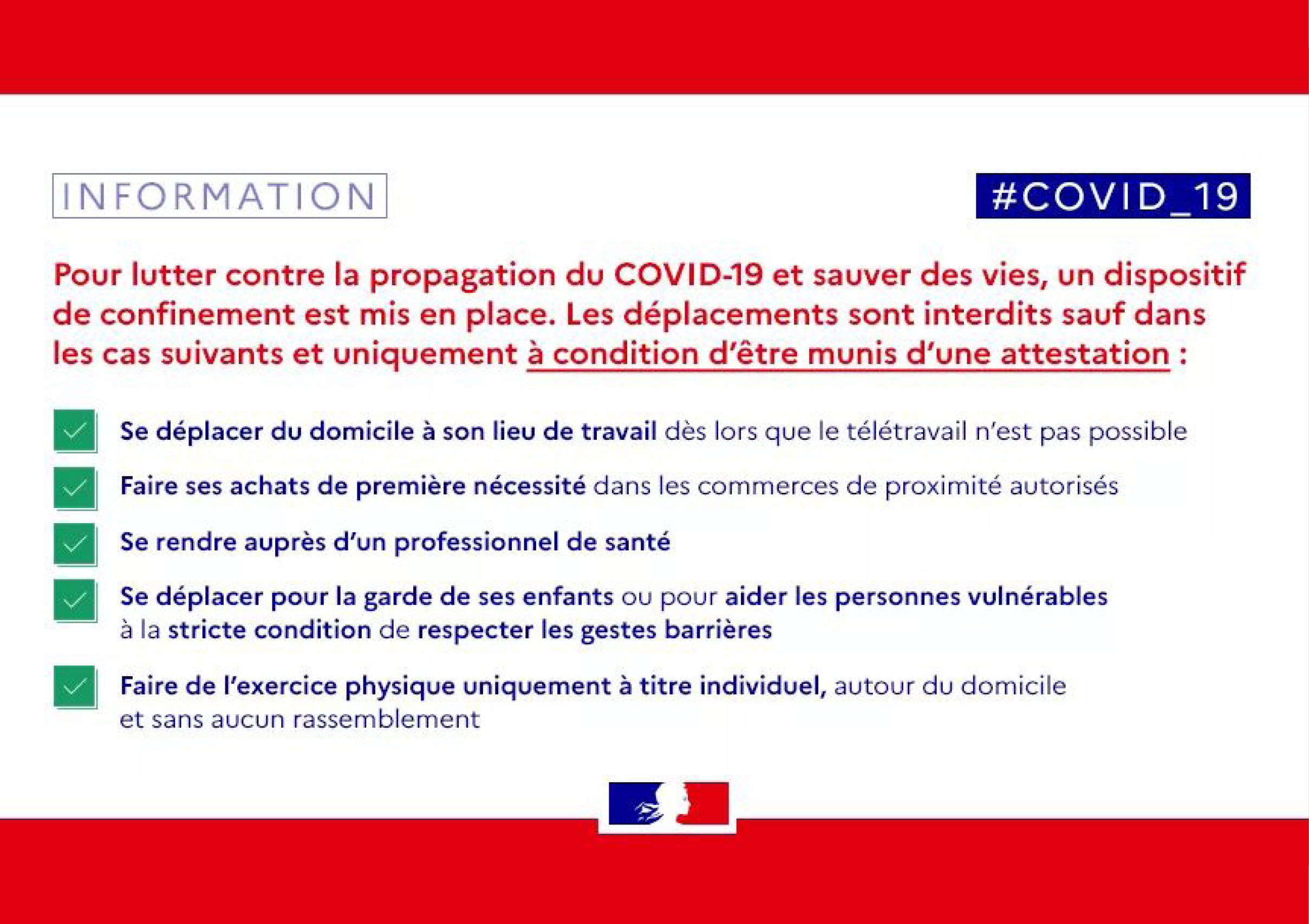 déplacements autorisés